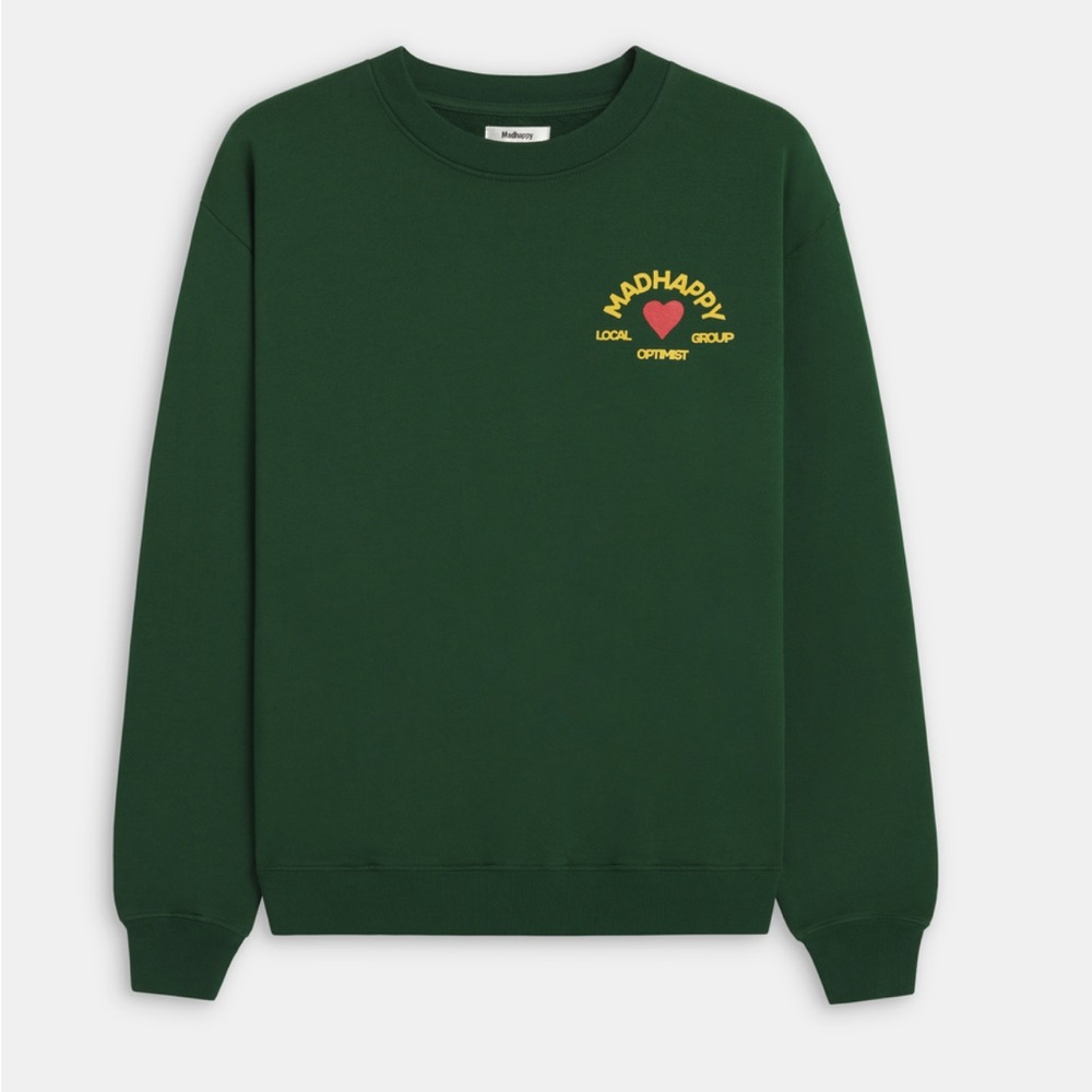 Madhappy Green Sweatshirt with Yellow and Red Design